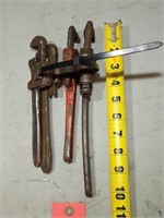 (4) Various Pipe Wrenches