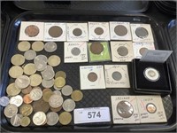 Foreign Coins, tokens.