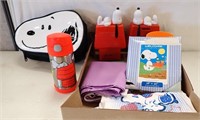 SNOOPY LUNCH BOX & THERMOS, SNOOPY BANKS,