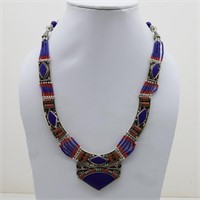 Tibet Natural Stone Tribal Queen Royal Necklace