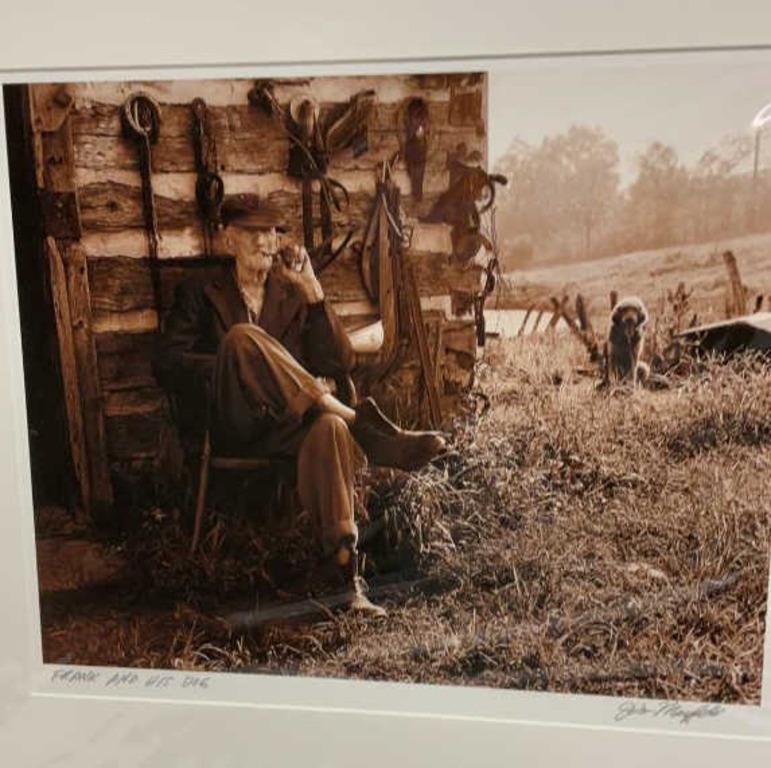 Jim Mayfield photography.  Frank and his dog.