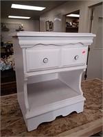 White nightstand end table