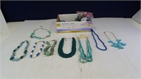 Assorted Blue Colored Necklaces