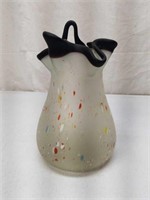 End of Day Art Glass Handmade Stretch Vase