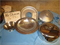 Stainless Party Bowls / Cake Pan / Cake Dome
