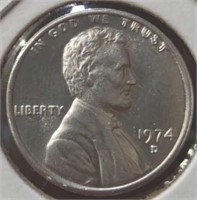1974 d. Aluminum penny token