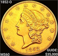 1852-O $20 Gold Double Eagle UNCIRCULATED