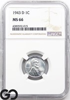 1943-D Lincoln Steel Penny, NGC MS66 Guide: 55