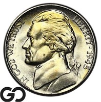 1945-D Jefferson "Silver" Nickel, Gem BU++ Bid: 66