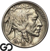 1934 Buffalo Nickel, AU++ Bid: 24