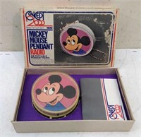 Boxed Mickey Mouse Transistor Radio  1970's