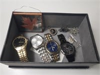 Box of Watches (x4) & Other Items