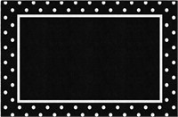 Black & White Polka Dot Border 7.5 x 12 Rug
