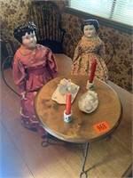 China head dolls and tea table