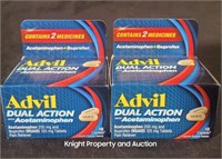 2 Advil Dual Action 18 Caplets