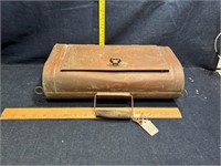 Antique copper lunch box