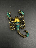 Stunning scorpion brooch