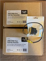 LOT, (2) HDMI OVER CAT5 TRANSMITTER/RECEIVER - NEW