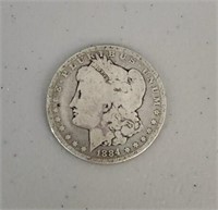 1884-P US Morgan Silver Dollar
