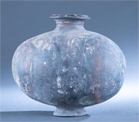 Chinese Han Dynasty cocoon jar.