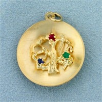 Ancient Tree Pendant in 14K Yellow Gold