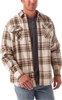 *Plaid Shirt for Men, M, Light Brown*