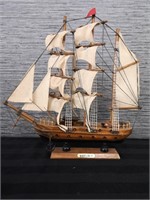 Mayflower Wooden Sailboat replica model w/ stand