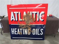 Atlantic Heating Oils Double Sided Porcelain Sign