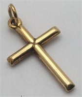 Sterling Silver Gold Tone Italian Cross Pendant