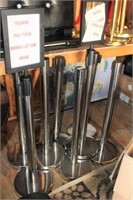 Set of Theater Barrier Metal Stands with