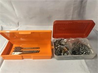 WOOD BORING BITS AND CONTAINER OF SCREWS AND MORE