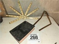 Audels Carpenter Guide w/ wooden folding rulers