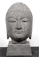 Gray Limestone Large Buddha Head