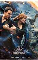 Jurassic World 1 Poster Chris Pratt Autograph