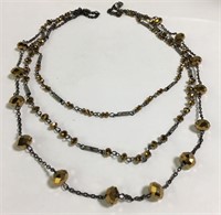 3 Strand Necklace With Beads