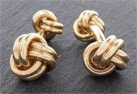 Tiffany & Co 14K Yellow Gold Double Knot Cufflinks