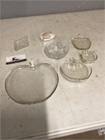 Glass apple serving dishes