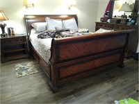 King Size Wood Sleigh Bed