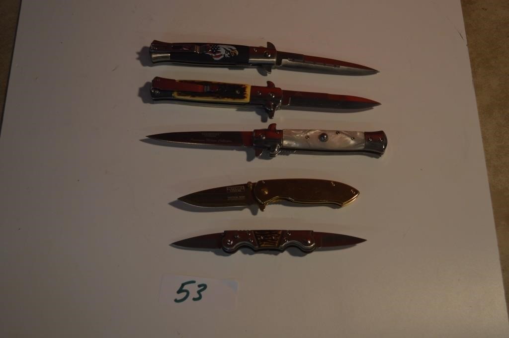 Lot of 5 Lockback Knives
