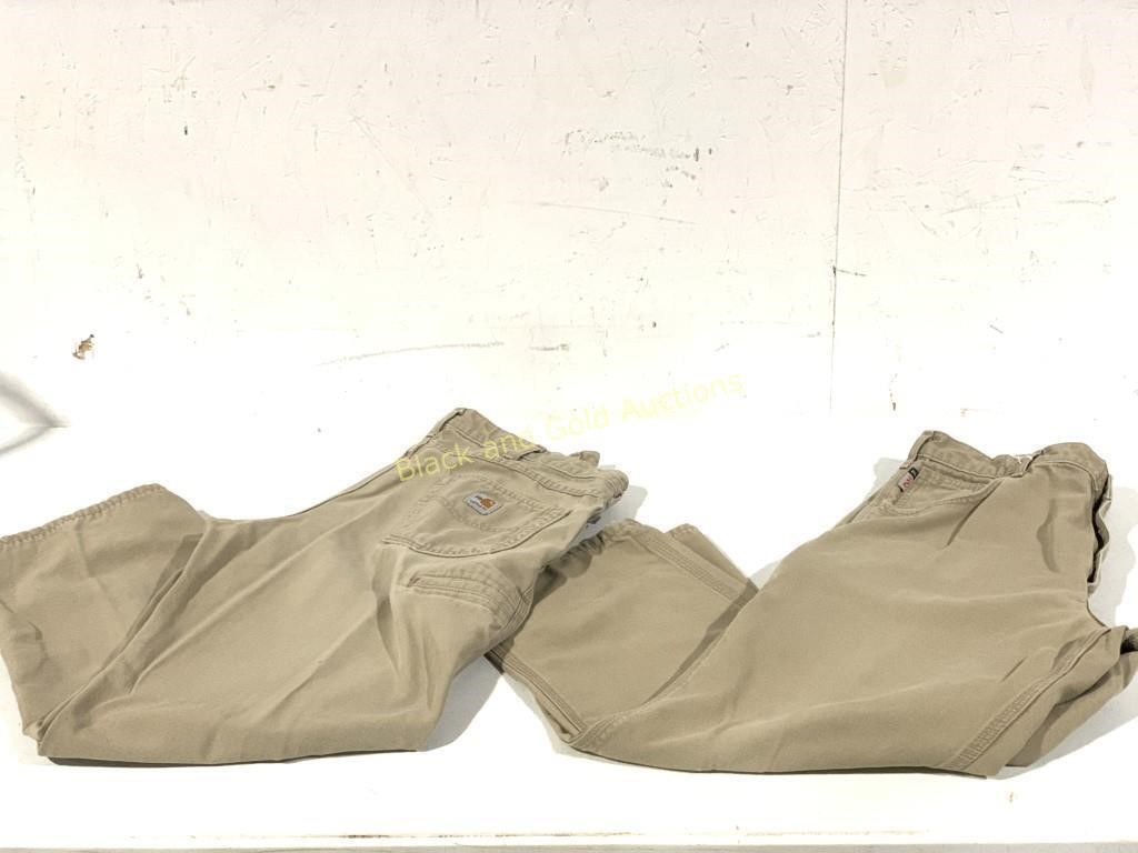 2 Pair Men’s 38x30 Carhartt Khakis