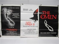 The Omen/Omen II Tri-Fold Poster Lot