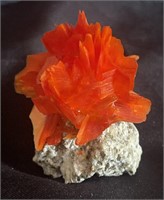 Red orange quartz specimen