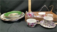 Assorted Tea Sets and Plates