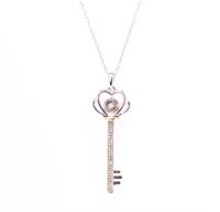 Jewelry Sterling Silver 10K Key Pendant Necklace