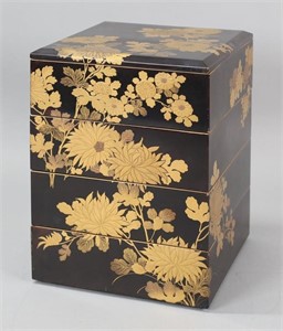 Japanese Meiji Style Lacquer Jubako