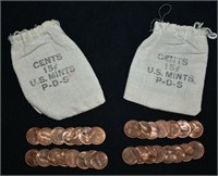 2 Bags US Mint  .15c (15x .01c) Penny Bags
