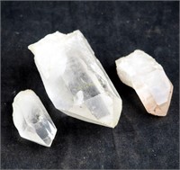 3 Quartz Stone Crystals