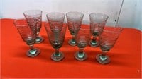 8 glass goblets