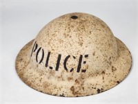 WWII ENGLISH METAL POLICE HELMET