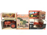 5 Die Cast Tractors & Antique Sheller ERTL Plus